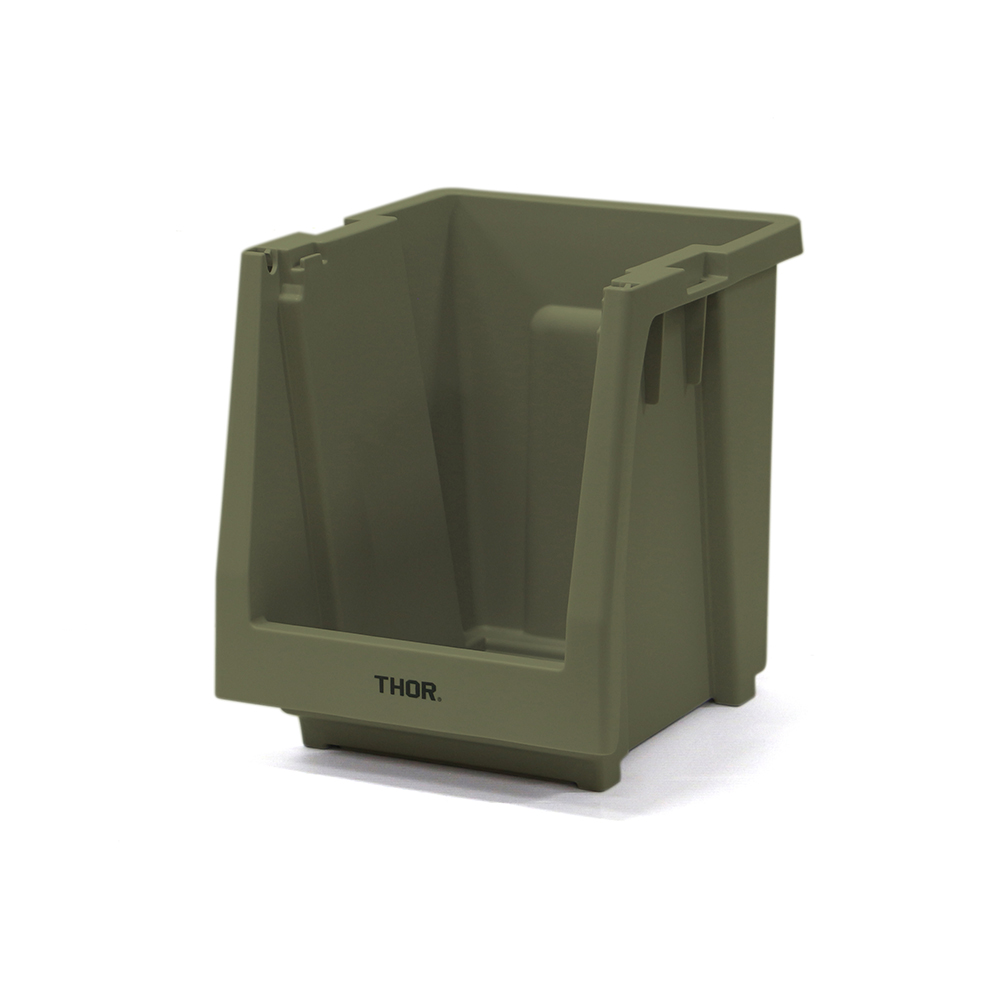 THOR ソー / 「THOR Stacking Shelf Container "20L"  /  Oilve」 前開き式 収納棚 20L本体
