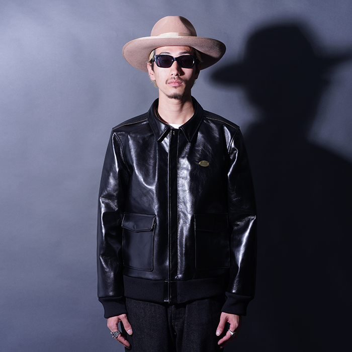 HWZN.MFG.Co./ハウゼンエムエフジー「TYPE A-2 HWZN.MFG.CO. FLIGHT JACKET / BLACK」A-２レザージャケット