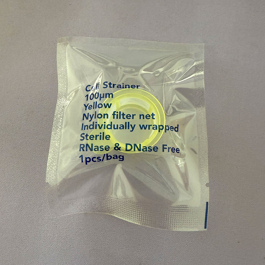 セルストレーナー 目開き100μm 50個入り（黄色）１式(3-6649-03)