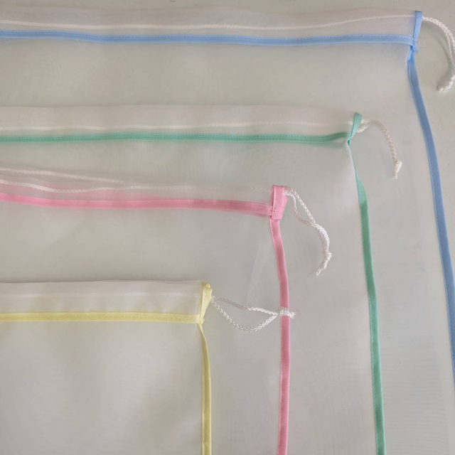 オートクレーブ滅菌対応メッシュフィルター 縦600＊横500mm ひも付き巾着袋