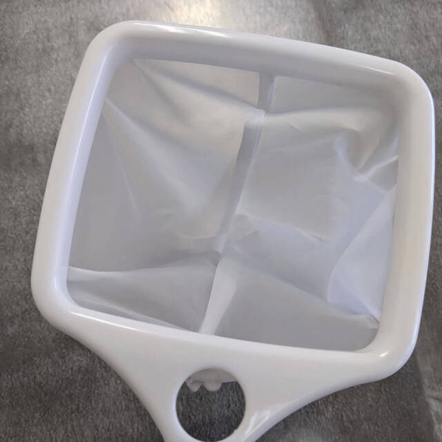 ナイロン製プランクトン採取用ネットを上から見た状態