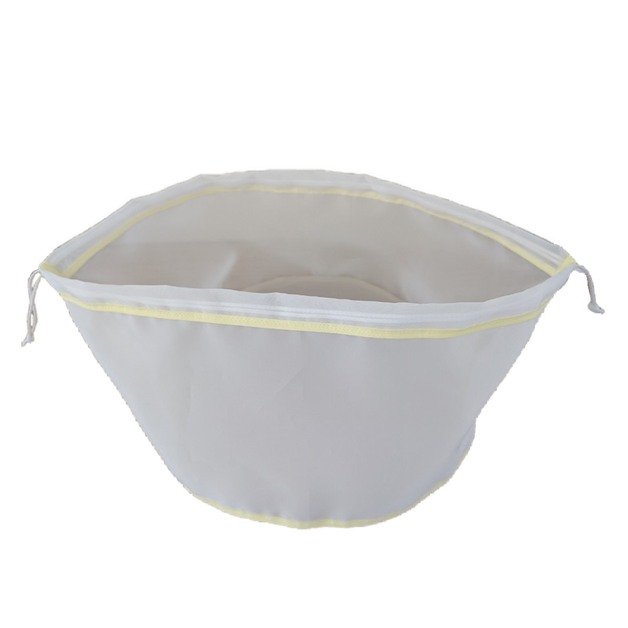 ナイロンメッシュ目開き100μm 直径Φ400mm×高さ600mm 円柱状の紐付きメッシュ袋