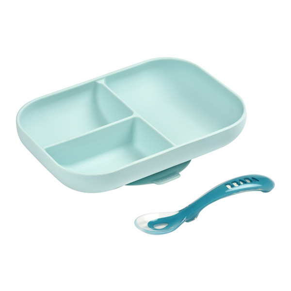 吸盤付きシリコンプレート&スプーンセット