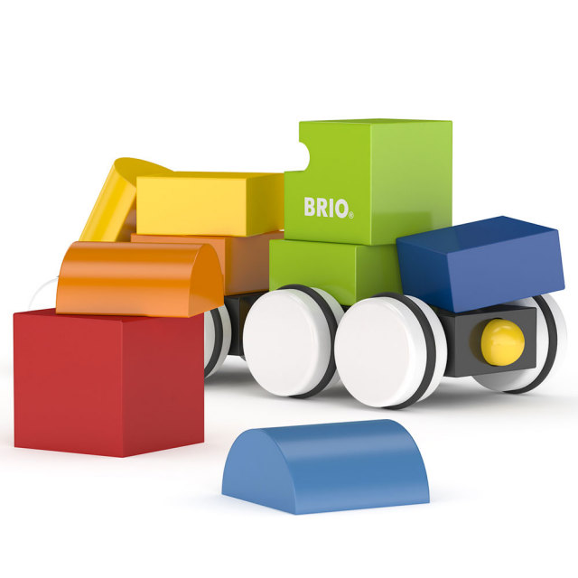 BRIO マグネット式スタッキングトレイン（白タイヤ）