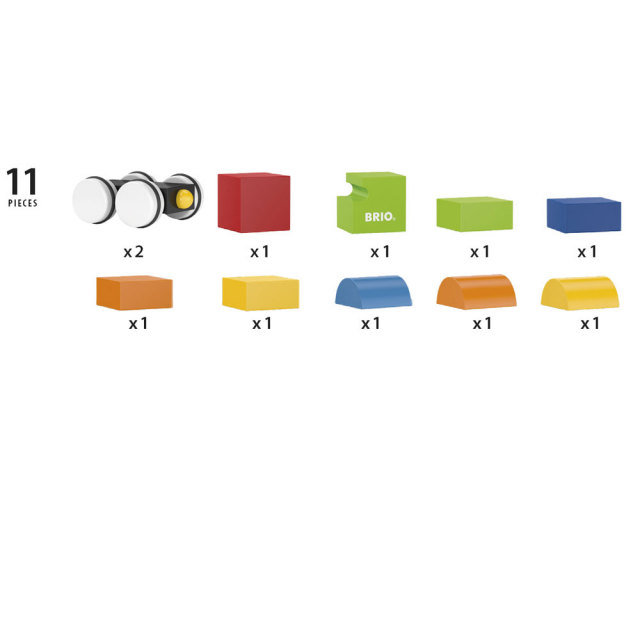 BRIO マグネット式スタッキングトレイン（白タイヤ）