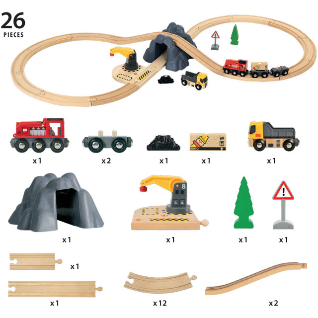 BRIO カーゴトンネル8の字セット 33913