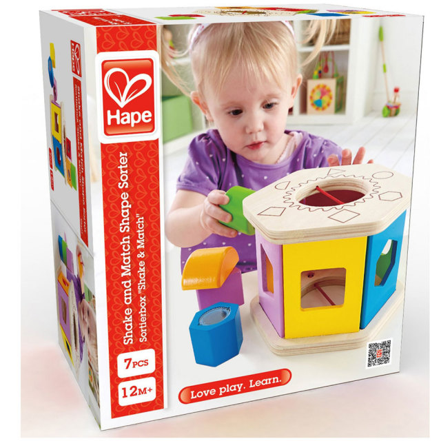 Hape(ハペ)  1-2-3 シェイプソーターE0500 Amazon | Hape 1-2-3 シェイプソーターE0500 | はめこみ・形