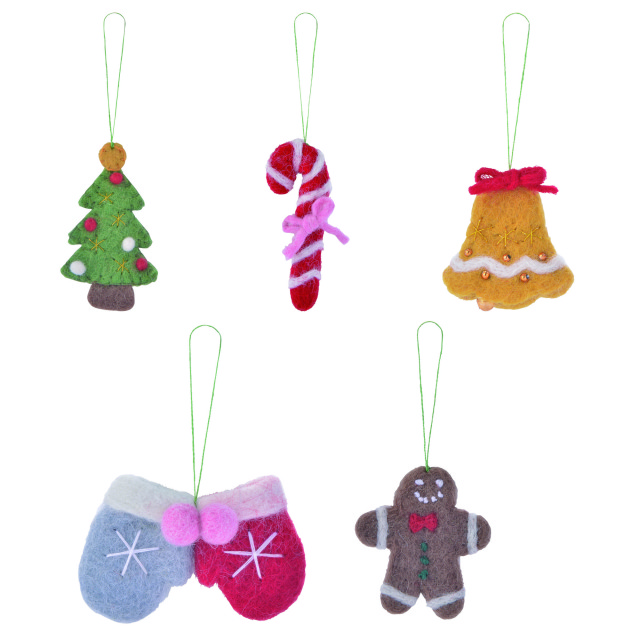 フェルトオーナメント・モチーフ・ツリーミックスセット/モココ ○X'mas○