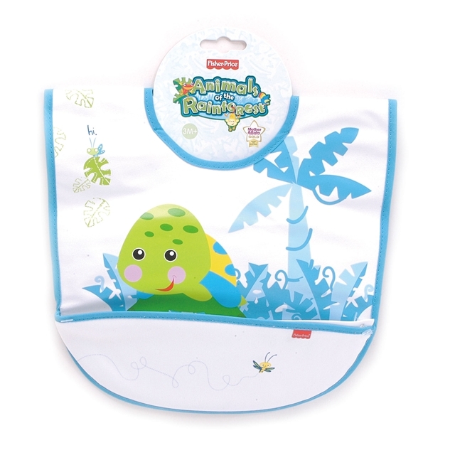 【DM便可】フィッシャープライス/Fisher-Price　チャイルドビブ　ブルー・ピンク