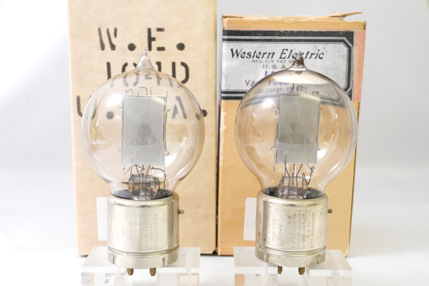 希少管104D 丸球型 メタルベース Western Electric マッチドペア