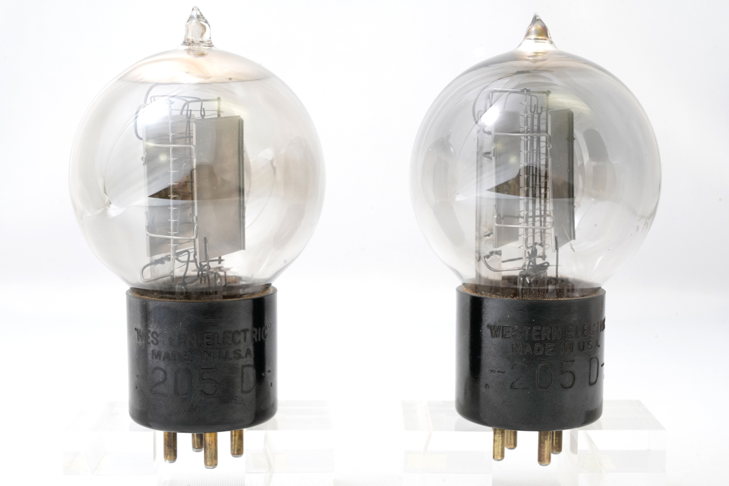 205D Western Electric 刻印付き丸球型 2本1組