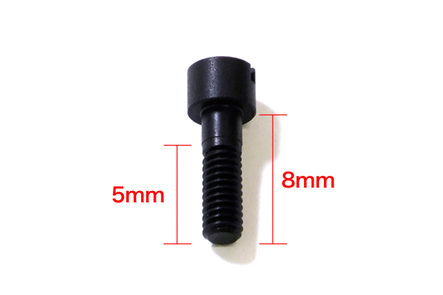 □エボナイト製カートリッジ用ネジ φ2.5mm×長さ8mm 2本セット