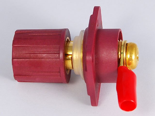 SP-20 無酸素銅スピーカー端子 取付穴寸法20～24mm 赤,黒あり