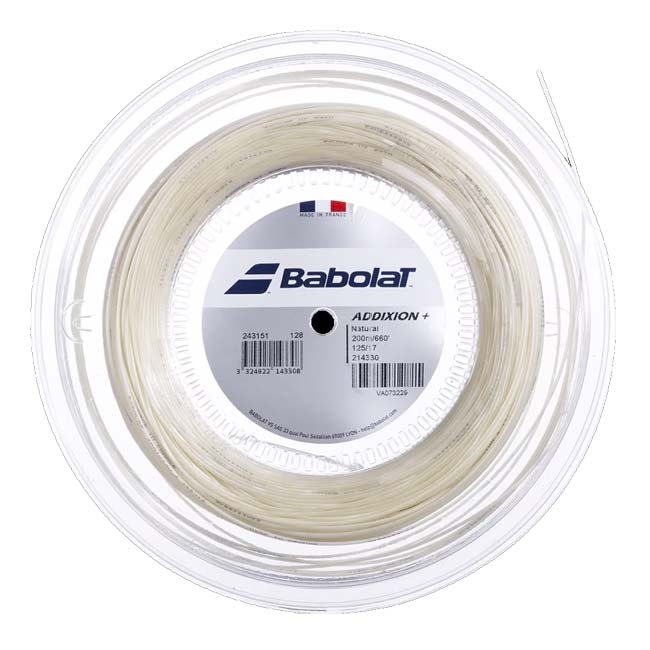 バボラ(Babolat) アディクション プラス 17(1.25mm)／16(1.30mm) 200Mロール 硬式テニス マルチフィラメントガット 243151-128ナチュラル(24y10m)