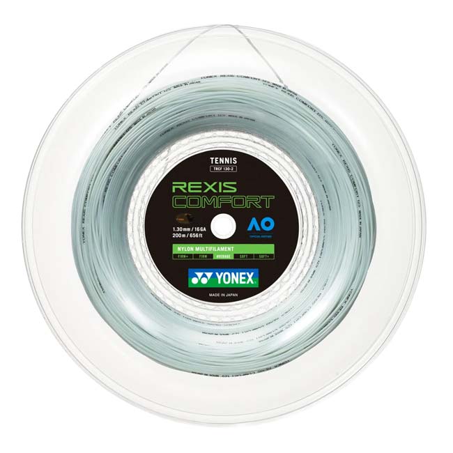 ヨネックス(YONEX) レクシス コンフォート 1.25mm／1.30mm 200Mロール 硬式テニス マルチフィラメントガット ※並行輸入品※ TRCF125／TRCF130-570 クールホワイト(23y7m)