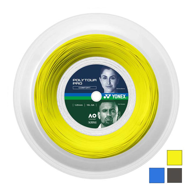 ヨネックス(YONEX) ポリツアープロ(1.15／1.20／1.25／1.30mm) 200Mロール 硬式テニスポリエステル ガット PTP115／120／125／130-2※並行輸入品※(20y5m)