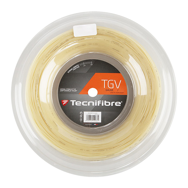 テクニファイバー(Tecnifibre) TGV ナチュラル色 (1.25mm／1.30mm／1.35mm／1.40mm)200Mロール 硬式テニス マルチフィラメントガット