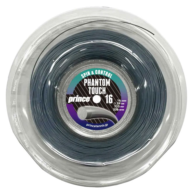 プリンス(Prince) PHANTOM TOUCH ファントムタッチ 1.29mm／1.24mm／1.19mm 220Mロール 硬式テニス ポリエステルガット 7JJ042／7JJ043／7JJ044-234(21y11m)