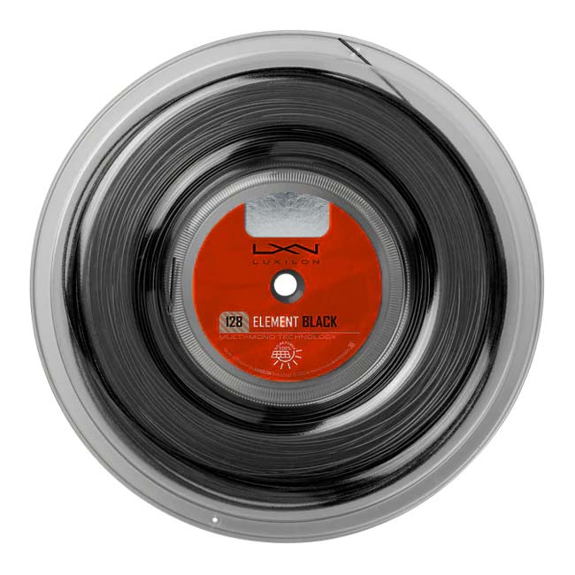 ルキシロン(Luxilon) ELEMENT BLACK エレメントブラック (1.28mm) 200Mロール 硬式テニス ポリエステルガット WRZ999410(24y6m)