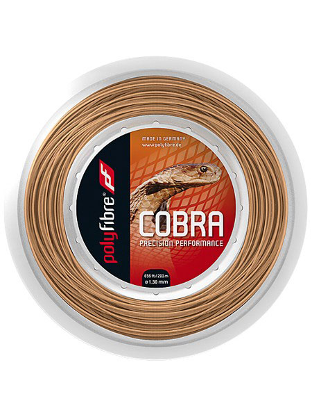ポリファイバー コブラ (120／125／130) 200Mロール 硬式テニスガット ポリエステルガット(Polyfibre Cobra 200M Reel String)