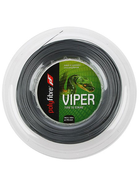 ポリファイバー ヴァイパー(115／120／125／130) 200Mロール 硬式テニスガット ポリエステルガット(Polyfibre VIPER 200M Reel String)