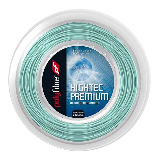 ポリファイバー(Polyfibre) Hightec Premium ハイテック プレミアム 1.15／1.20／1.25／1.30mm ブルー 200Mロール 硬式テニス ポリエステルガット(26y5m)
