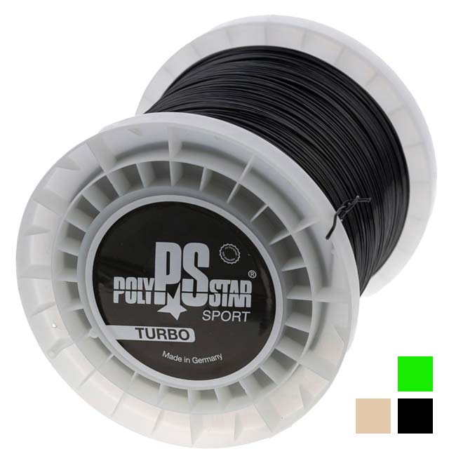 「樽巻き！」ポリスター(PolyStar) TURBO ターボ (1.25／1.30／1.35mm) 400Mロール 硬式テニスガット ポリエステルガット