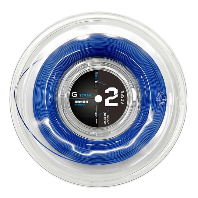 【11%OFFマジッククーポン対象】ゴーセン(Gosen) G-TOUR2 ジーツアー2 1.20mm／1.25mm 220mロール 硬式テニス ポリエステルガット 国内正規品 TSGT212MB／TSGT222MB メタリックブルー(25y6m)