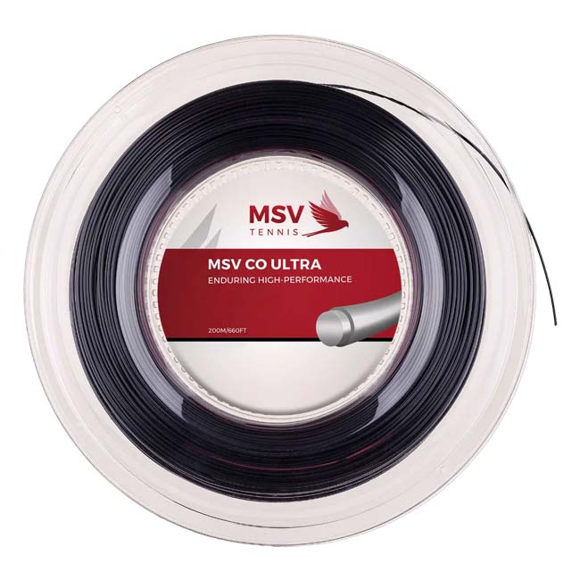 MSV(エムエスブイ) Co ULTRA Coウルトラ 1.20／1.25／1.30mm ブラック 200Mロール 硬式テニス ポリエステルガット(26y4m)