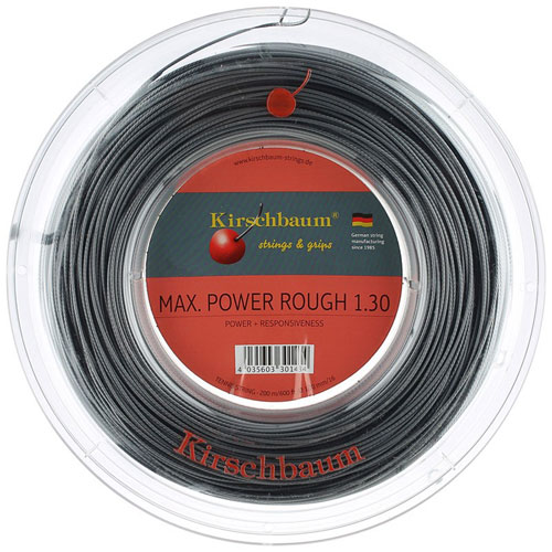 キルシュバウム マックスパワーラフ (1.20／1.25／1.30mm) 200Mロール 硬式テニスガット ポリエステル ガット(Kirschbaum Max Power Rough String 200M Reel)(15y1m)