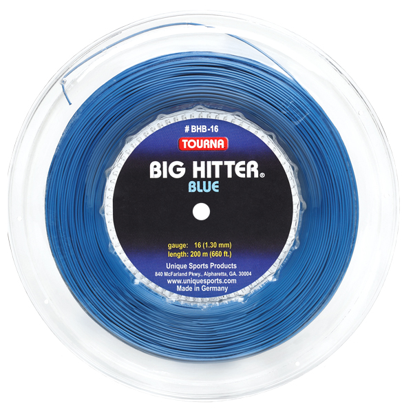 「トーナブルーのポリガット」TOURNA(トーナ) ビッグヒッター ブルー Blue(1.20／1.25／1.30mm)220Mロール 硬式テニス ポリエステルガット(18y11m)