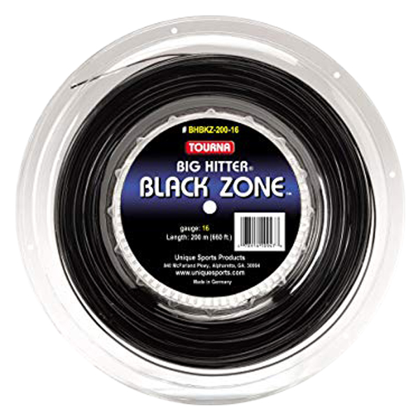 TOURNA(トーナ) ビッグヒッター ブラック ゾーン  Black Zone(1.20／1.25) 220Mロール 硬式テニス ポリエステルガット(18y11m)