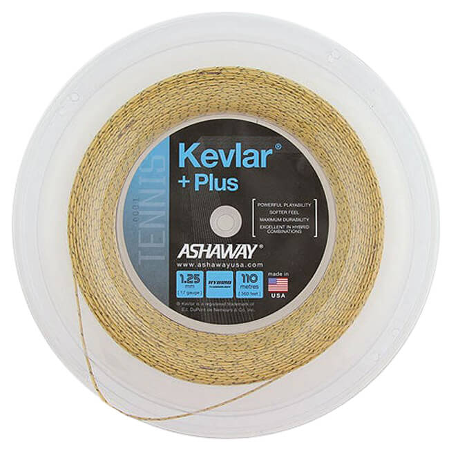アッシャウェイ(ASHAWAY) ケブラー プラス(Kevlar +Plus) 17(1.25mm) 110Mロール 硬式テニス ケブラーガット ASHKP17125GR110(20y7m)