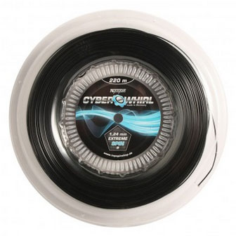 トップスピン サイバー ウイール ペンタゴナルブラック(1.24mm)サイバーワール 220Ｍロール 硬式テニス ポリエステルガット(Topspin Cyber Whirl )(16y10m)