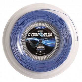 トップスピン サイバー ブルー(1.20mm／1.25mm／1.30mm) 220Ｍロール 硬式テニス ポリエステルガット(Topspin Cyber Blue)(16y10m)