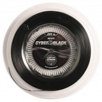 トップスピン サイバー ブラック(1.20mm／1.25mm／1.30mm) 220Ｍロール 硬式テニス ポリエステルガット(Topspin Cyber Black)(16y10m)
