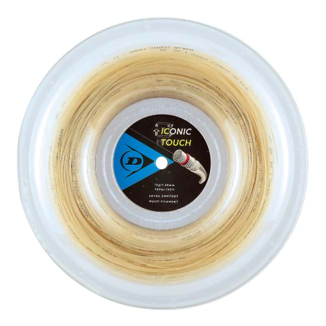 ダンロップ(DUNLOP) ICONIC TOUCH アイコニック・タッチ (1.25mm／1.30mm) 240mロール 硬式テニス マルチフィラメントガット 国内正規品 DST32011-NA(25y6m)