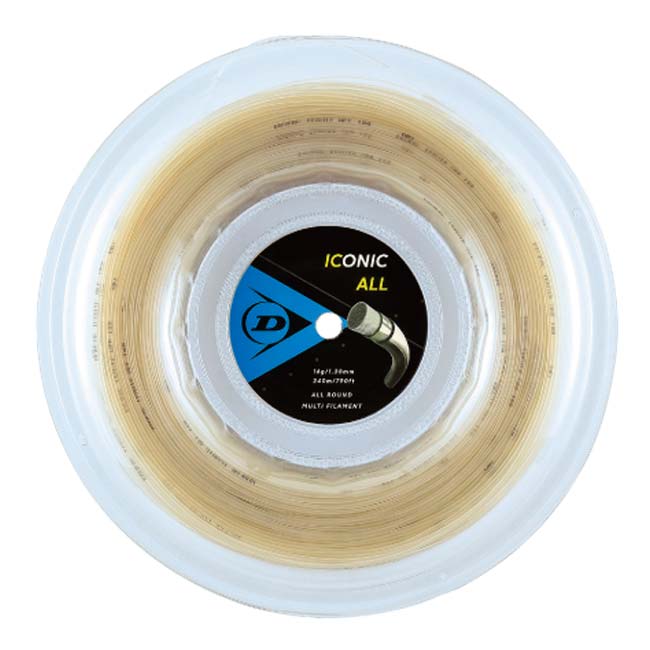 ダンロップ(DUNLOP) ICONIC ALL アイコニック・オール (1.25mm／1.30mm) 240mロール 硬式テニス マルチフィラメントガット 国内正規品 DST32001-NA(25y4m)