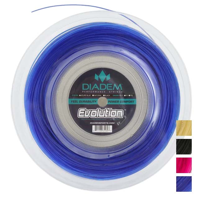 ダイアデム(DIADEM) EVOLUTION エボリューション 1.25mm／1.30mm／1.35mm 200Mロール 硬式テニス ナイロンモノフィラメントガット (24y2m)
