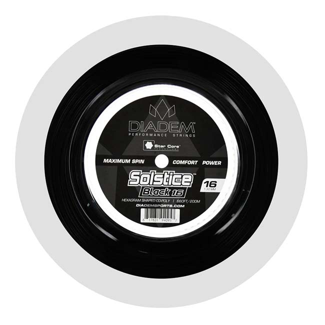ダイアデム(DIADEM) SOLSTICE BLACK ソルスティスブラック 1.15mm／1.20mm／1.25mm／1.30mm／1.35mm 200Mロール 硬式テニス ポリエステルガット (24y2m)