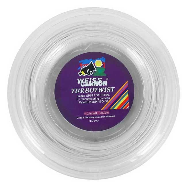 WEISS CANNON(ヴァイスカノン) ターボツイスト(1.18mm／1.24mm) 200Mロール 硬式テニス ポリエステルガット(18y1m)ウエスキャノン