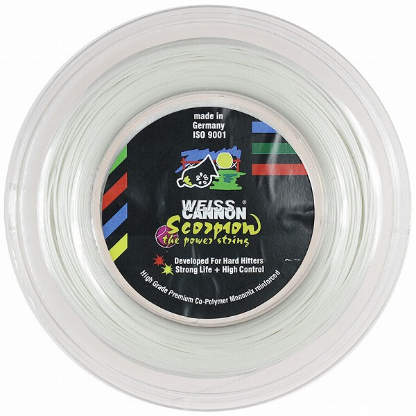 WEISS CANNON(ヴァイスカノン) スコーピオン(1.22mm／1.28mm) 200Mロール 硬式テニス ポリエステルガット(18y1m)ウエスキャノン