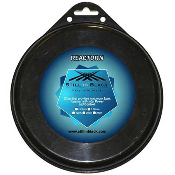 スティル イン ブラック(STILL IN BLACK) リークターン(1.20mm／1.25mm／1.30mm)200Mロール 硬式テニス ポリエステル ガット REACTURN