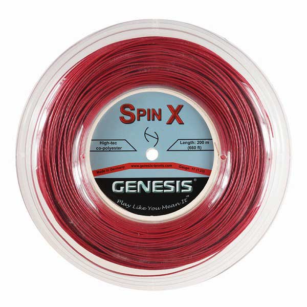 ジェネシス(GENESIS) スピンX(1.23mm／1.29mm) 200Mロール 硬式テニス ポリエステルガット(17y5m)