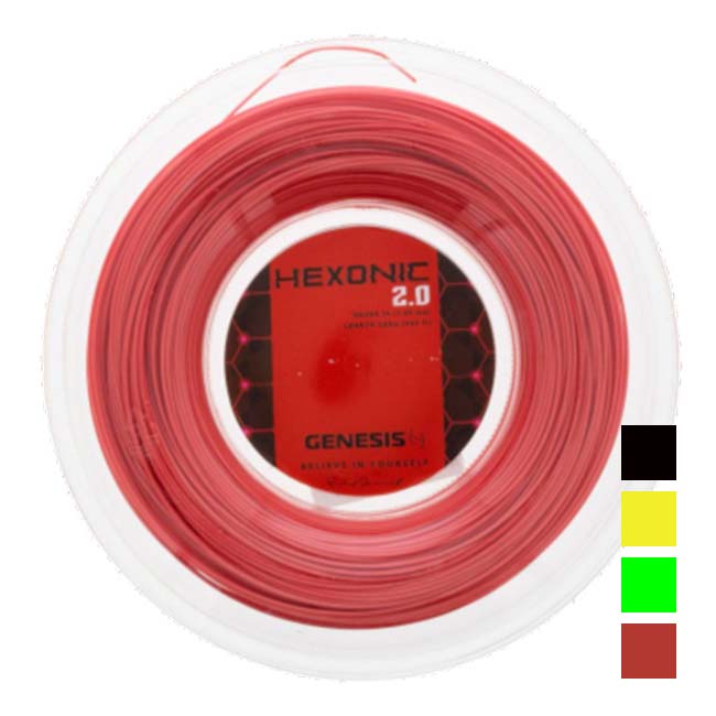 ジェネシス(GENESIS) HEXONIC 2.0 ヘキソニック 2.0 (1.23mm／1.28mm) 200Ｍロール 硬式テニス ポリエステルガット GNSHX2R(24y5m)