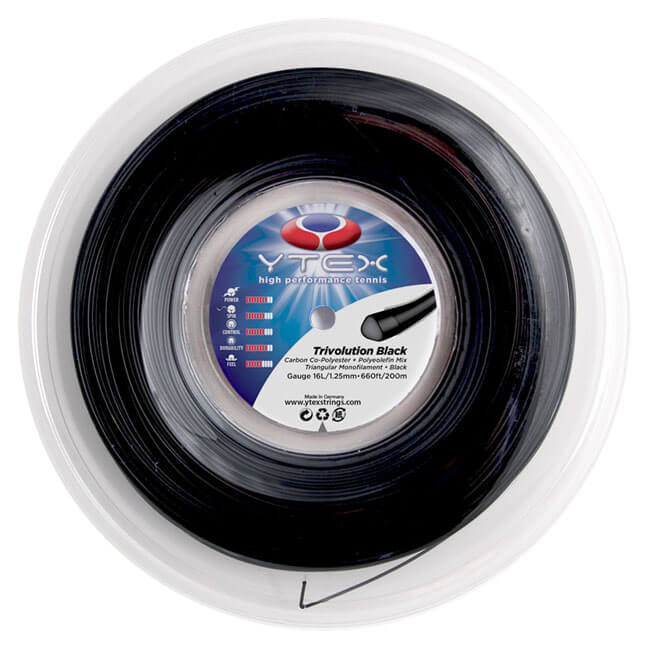 YTEX(ワイテックス) トライボリューション ブラック 1.25mm 200Mロール 硬式テニス ポリエステルガット (19y6m)