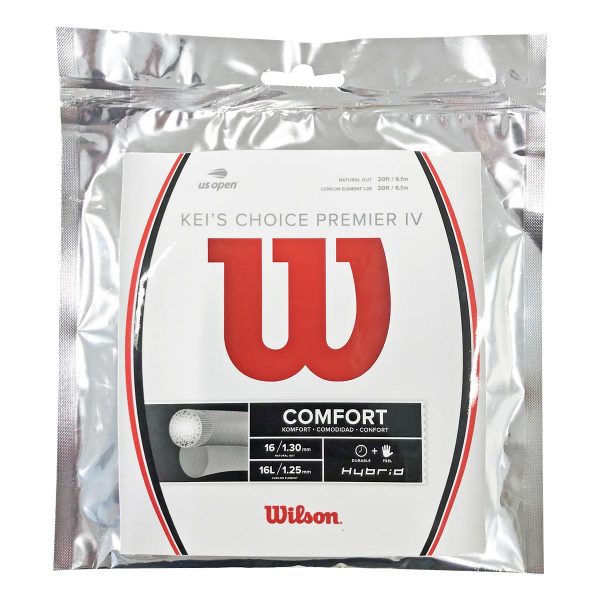 [単張パッケージ品]ウィルソン(Wilson) KEI'S CHOICE PREMIER IV ケイズ チョイス プレミア IV 硬式テニス ハイブリッドガット WR830060116(21y2m)