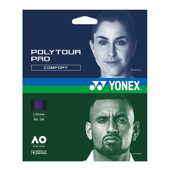 【単張パッケージ品】ヨネックス(YONEX) ポリツアープロ 1.15／1.20／1.25／1.30mm 硬式テニス ポリエステルガット 国内正規品 PTGP-339 MNパープル(26y4m)