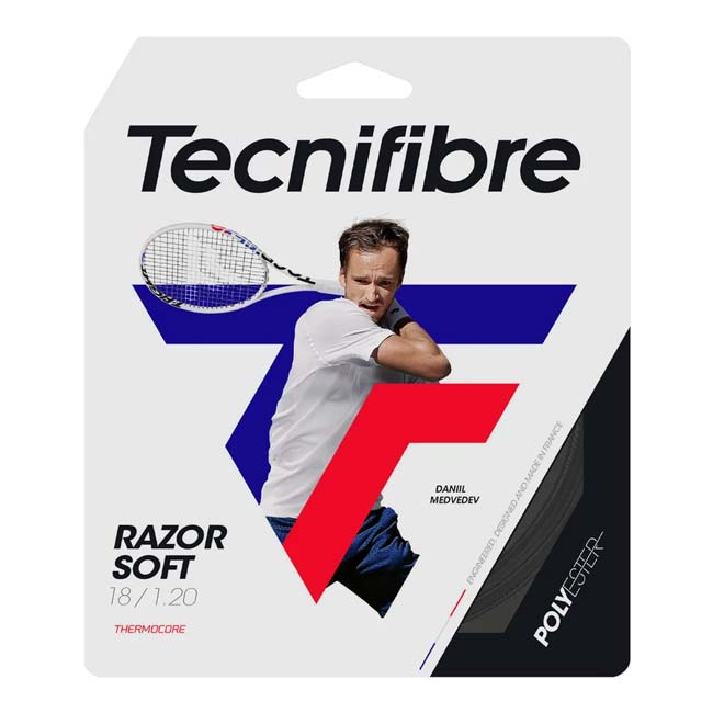 【単張パッケージ品】テクニファイバー(Tecnifibre) RAZOR SOFT レーザーソフト (120／125／130) 硬式テニス ポリエステルガット 04GRAS(23y4m)
