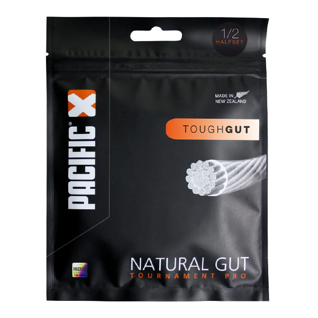 ６Mハーフサイズでナチュラルハイブリッドにおススメ！[単張パッケージ品]パシフィック(Pacific) タフガット 16(1.25mm) 6M 硬式テニス ナチュラルガット PC-1348(19y6m)